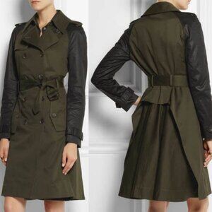 ALTUZARRA for Target Black Green military trench coat S 2014 Original Collab